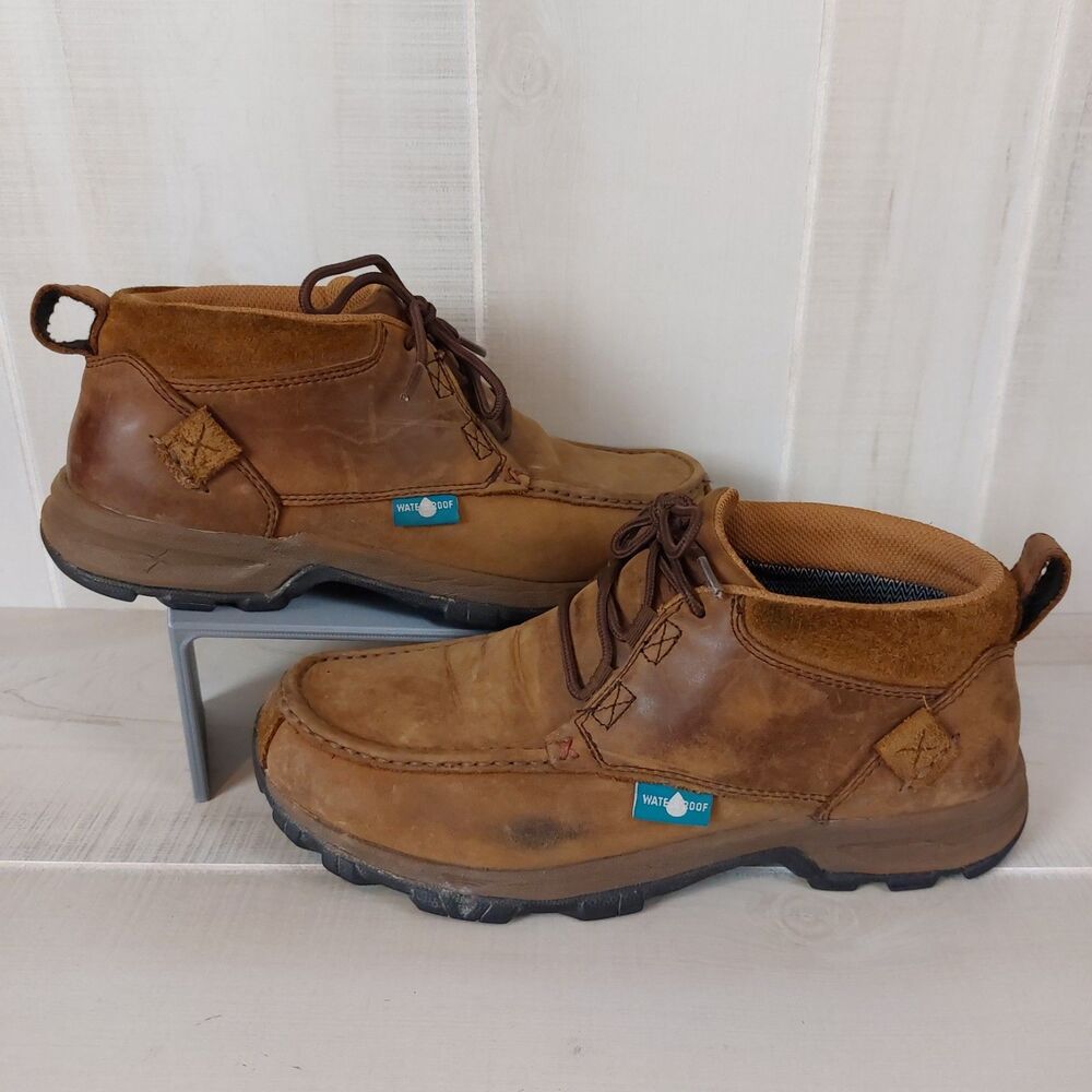Twisted X 4" Hiker Low Waterproof Chukka Boots Men's Size 8M Brown MHKW002